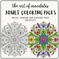 DIGITAL CONTENT- 2025 Merrick Adult Mandala 10 Page Activity Book – PRINTABLE