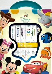 Disney Baby: Mi Primera Biblioteca – 12 Libros De Carton – Incluye personaje…