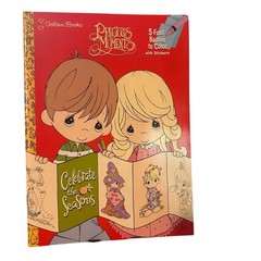 NEW VINTAGE PRECIOUS MOMENTS COLORING BOOK TOY – STICKERS Includes 5 Foot Banner