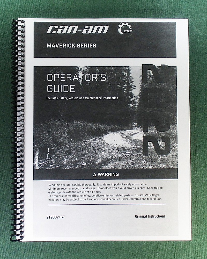 2022 Can-Am Maverick DS Turbo RR Owner’s Manual: 222 Pages & Protective Covers