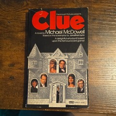 Clue Michael McDowell PB Ballantine Books 1986 1st Edition Movie Novel