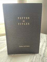 3 Volumes Patton on Titles Second Edition West Publishing Co.