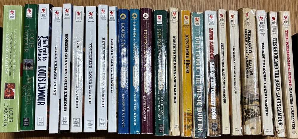 Louis L’Amour Western Novels Book Paperback Miscellaneous Collection Lot Of 22