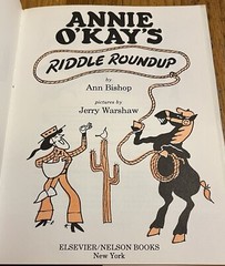 ANNIE O’KAY’S RIDDLE ROUNDUP : by Ann Bishop : Jerry Warshaw : hbdj : vintage