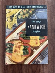 VTG 1952 – 500 Tasty Sandwich Recipes, a Cook Booklet by Ruth Berolzheimer