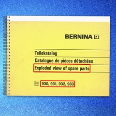 BERNINA 930 Record Sewing Machine Illustrated Parts List Manual , FOLDOUTS