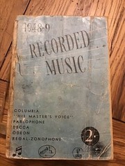 Recorded Music 1948-1949 Catalog of music 630+ pages Fair condition