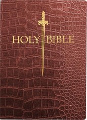 Whitaker House KJV Sword Bible, Large Print, Walnut Alligator Bo (Leather Bound)