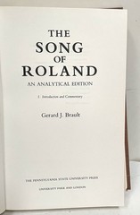 The Song of Roland Vol. 1 Introduction and Commentary by Gerard J. Brault