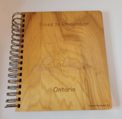 WOOD NOTE BOOK METAL COIL BOUND TIMES TO REMEMBER ONTARIO (BOOK-63-J.C.-3)