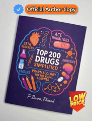 Top 200 Drugs Simplified Coloring Book (P. Burns) | Official Author Direct Copy