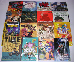 Lot 16 Graphic Novels for Kids BOYS Interest: DC Marvel Amulet Wings of Fire