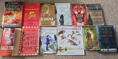 Mystery Thriller Hardcover Book Lot Alex Rider Neil Gaiman Ray Bradbury Calvin