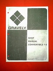 GRAVELY CONVERTIBLE 7.6 SHOP SERVICE MANUAL