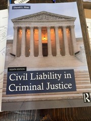 Civil Liability in Criminal Justice by Darrell L. Ross (8e Paperback) New