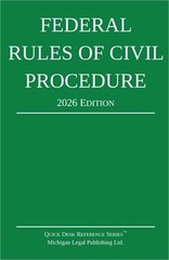 Federal Rules of Civil Procedure; 2026 Edition: With Statutory Supplement (Paper