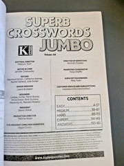Lot of 3 Jumbo Crossword Books by Kappa -USA & 2 Superbs- 380+ Puzzle Challenges