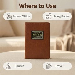 One-Minute with God for Men 365 Devotions, Brown Faux Leather Flexcove Books-USA