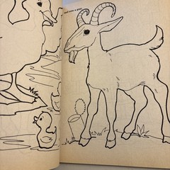NEW Vintage Golden Coloring Book Preschool FARM Animals 1988 Unused Color Barns