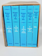 Complete Box Set of Dictionary Of The History of Ideas Volume 1-4 + Index