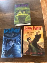 3 Hardcover Harry Potter, Dust Jackets, All First US Edition By J.K. Rowling