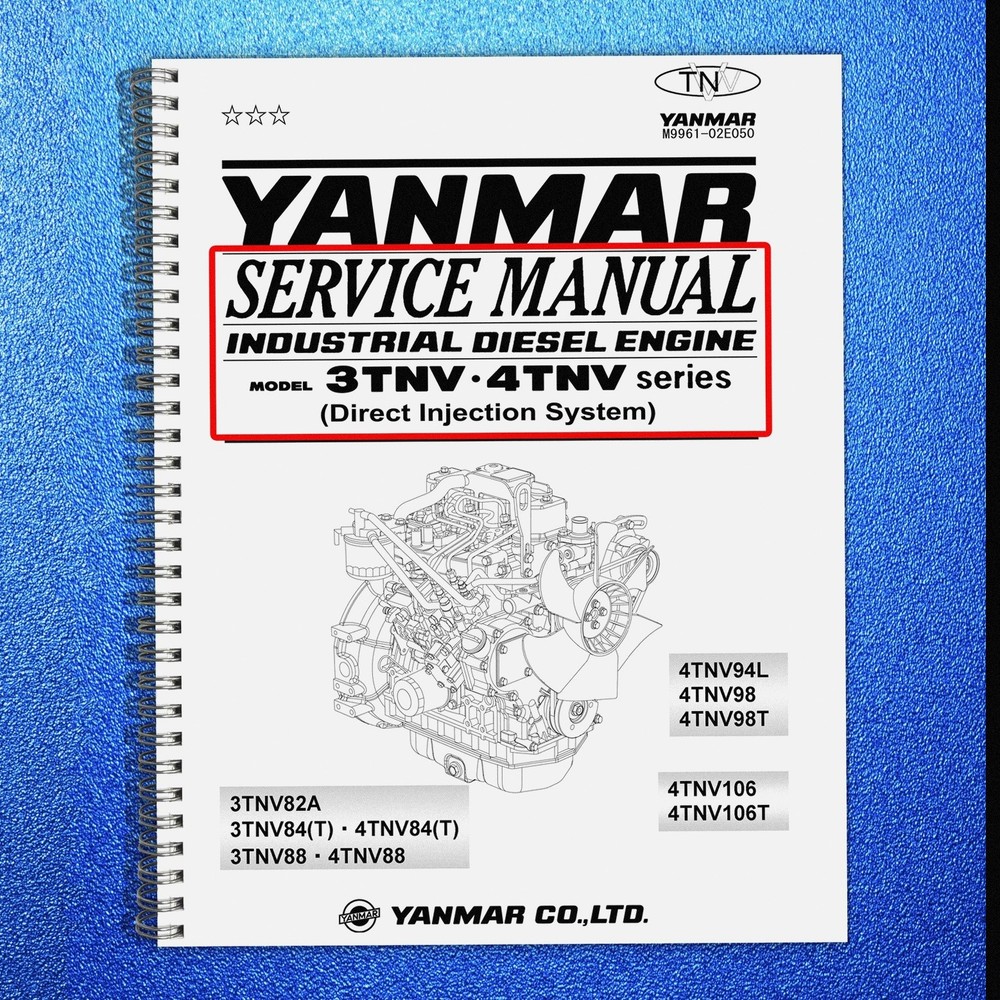 YANMAR 3TNV 4TNV SERIES DIR INJ DIESEL ENGINE SERVICE MANUAL , FOLDOUTS