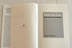 Where Law Ends : Inside the Mueller Investigation, by Andrew Weissmann VG HB