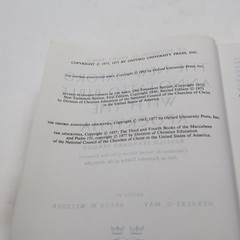 New Oxford Annotated Bible Apocrypha Expanded Edition RSV Study 1977