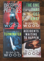 4 Signed SIMON WOOD Thrillers Inc. THE ONE THAT GOT AWAY (Trade Paperback/New)