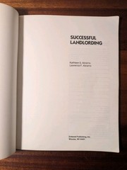 Successful Landlording – Kathleen & Lawrence Abrams – Very Good 1985 Paperback
