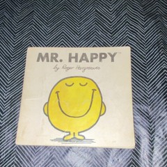 Mr. Men Mr. Happy Paperback Picture Book Roger Hargreaves 1980 Illustrated