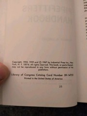 Pipefitters Handbook Third Edition – from Exam Books 1967 (E)