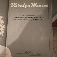 A Life on Film: Marilyn Monroe HC Illustrated Dust Jacket Inscribed Hamlyn 1974