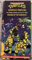 1990 Teenage Mutant Ninja Turtles TMNT Invasion Robobugs Sound Story Book Works