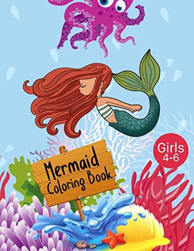Mermaid Coloring Book Girls 4-6: Cute Nautical Themed Coloring, Dot to Dot, a-,