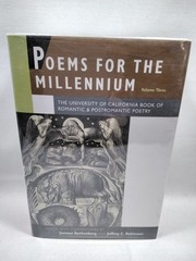 Poems For The Millennium University Of California Romantic Postromantic Poetry 3