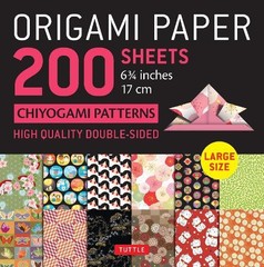 Origami Paper 200 sheets Chiyogami Patterns 6 3/4″ (17cm)