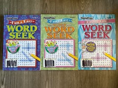Lot Of 3 Penny Press Word Seek Puzzle Books – Family Fun, Fun & Easy – Vol 20-22