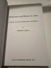 Holocaust and Return to Zion : A Study in Jewish Philosophy of History by…