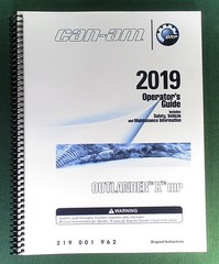 2019 Can-Am Outlander 570 X MR Owner’s Manual: 212 Pages & Protective Covers!