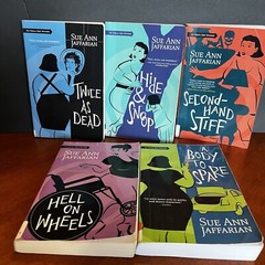 Lot: 5 Sue Ann Jaffarian Odelia Grey Mystery Books # 6 7 8 9 10 Twice as Dead
