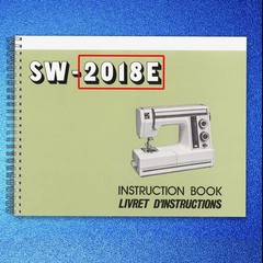 JANOME SW-2018E Sewing Machine Instruction Book Manual – WIRE FASTENED – COVERED