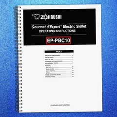 ZOJIRUSHI EP-PBC10 Gourmet dExpert Electric Operating Instructions Manual Manual