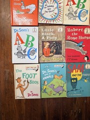 Vintage Lot Dr Seuss Beginner Books 1960s Hardcover ABC Green Eggs Foot