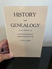 History and Genealogy of the Families of Chesterfield Massachusetts VG+ NICE TPB