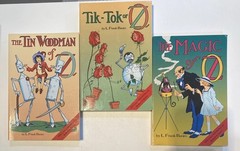 Lot of 3 L. Frank Baum Wizard of Oz paperback books. Very Good Condition