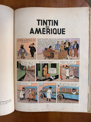Hergé Tintin en Amérique 1st edition 1945 French Dos Pelior Rouge Red Title RARE