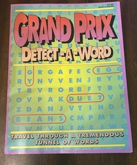 1995 Grand Prix DETECT A WORD, Word Search PUZZLES ACTIVITY BOOK, 10” Inches
