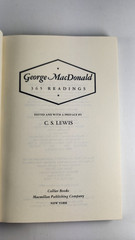 GEORGE MACDONALD: 365 READINGS By C. S. Lewis 1986