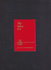 My Daily Life Confraternity of the Precious Blood New Softcover of 315 pages